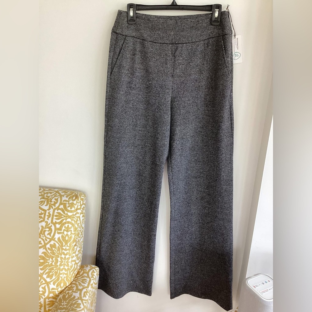 3740 CAbi Bond Trouser Wide Leg Glen Plaid Women's Pants
